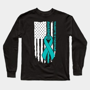 Tourette Syndrome Awareness Flag Tourette Syndrome Long Sleeve T-Shirt